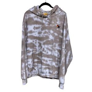 Aviator Nation Hand Dyed Relaxed Pullover Hoodie Sweatshirt Tie Dye Sand Size XL